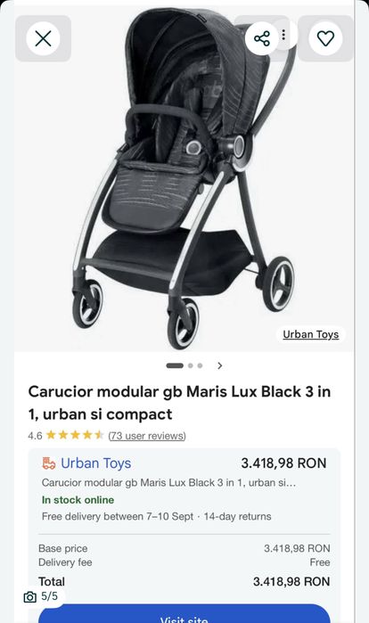 Carucior 3 in 1, GB Maris Lux Black