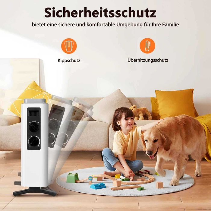 Електрически конветкор Aigostar 2000W с 3 нива на мощност и термостат