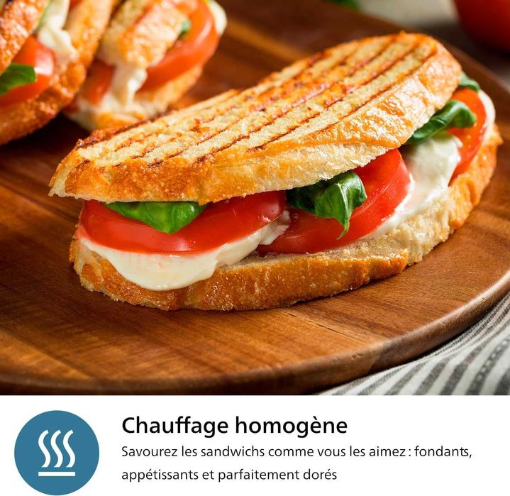 Грил преса Philips HD2350/80, 750W, Гофрети, Сандвичи