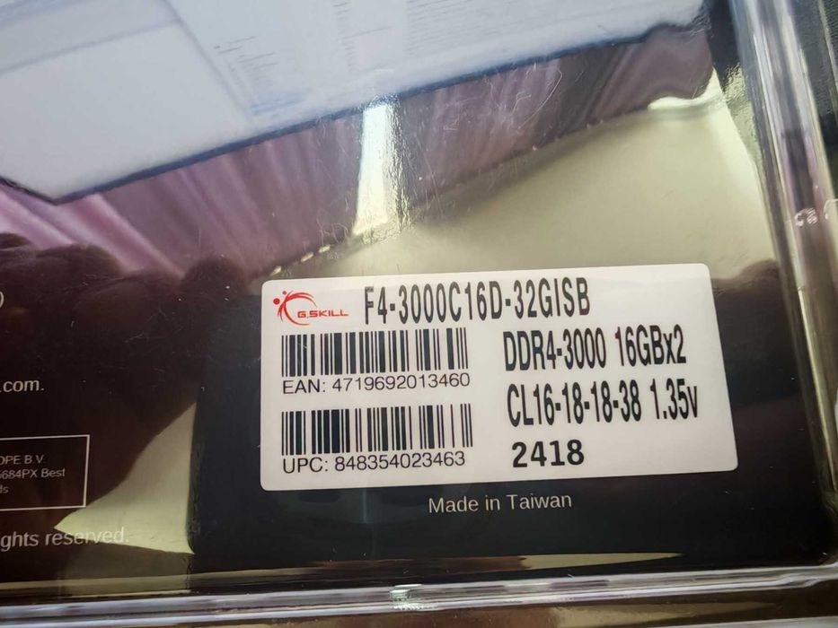 НОВА !  Рам памет G.SKILL Aegis 32GB (2x16GB) DDR4 3000MHz DDR4