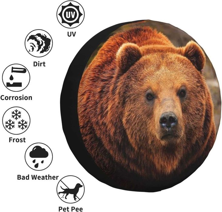 Калъф за резервна гума 15"/16'' цола Мечка/Глиган/Вълк/Елен