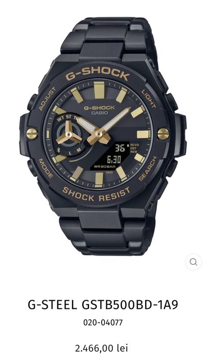 Casio G-Shock B500BD-1A9ER  Solar metalic  Black