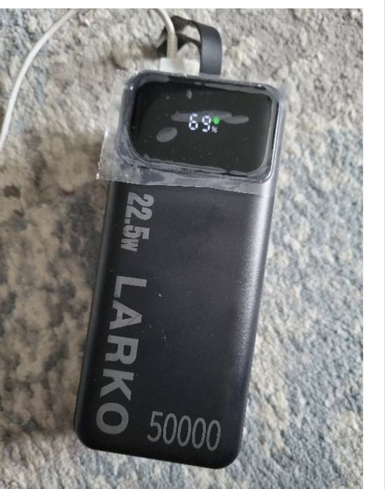 Внешний аккумулятор LARKO 50000 мАч 22.5 Вт черный