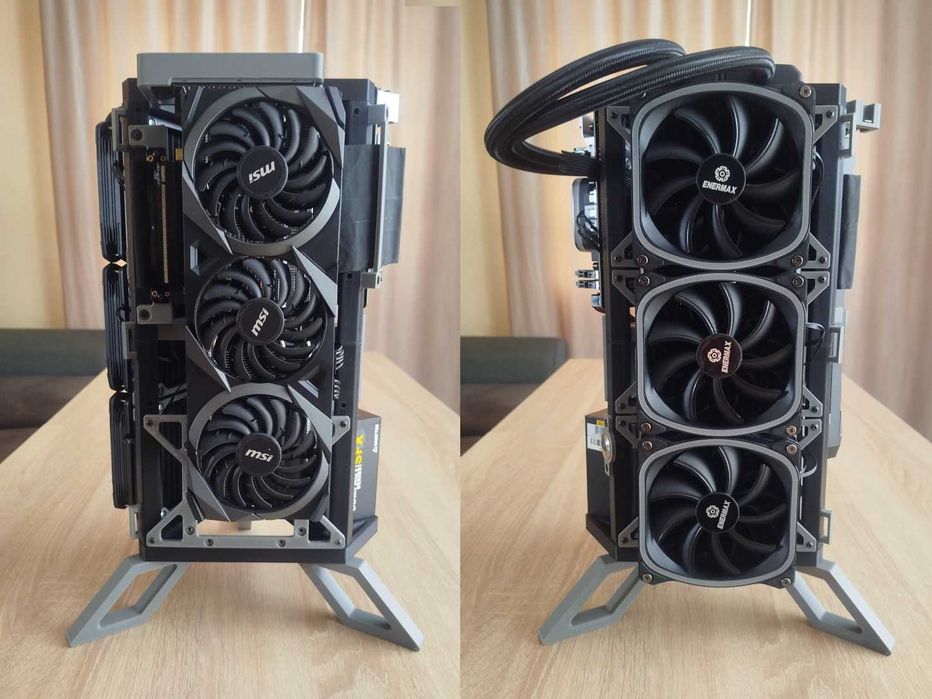 Carcasă PC Custom 3D Printed - Triunghi ITX Tower - Design Unic Open