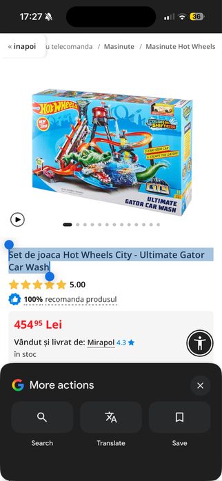 Set de joaca Hot Wheels City - Ultimate Gator Car Wash