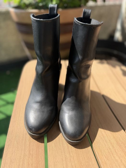 Черни кожени боти H&M