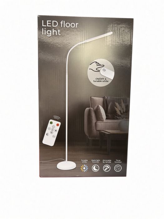 Lampă de podea LED 135 cm | 600 lm | CCT alb reglabil | cu telecomandă