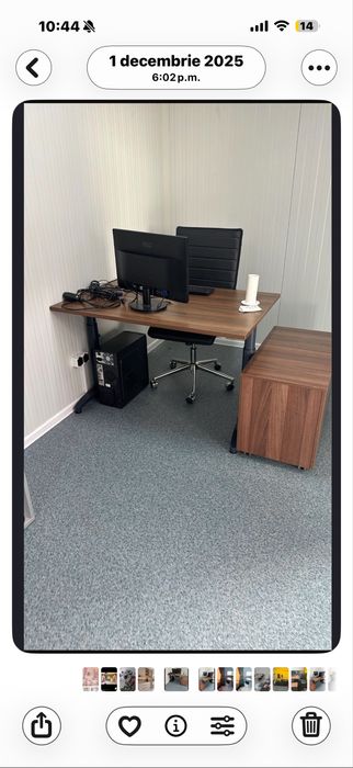 Vand urgent birou mare cu picioare reglabile +scaun managerial,ca noi