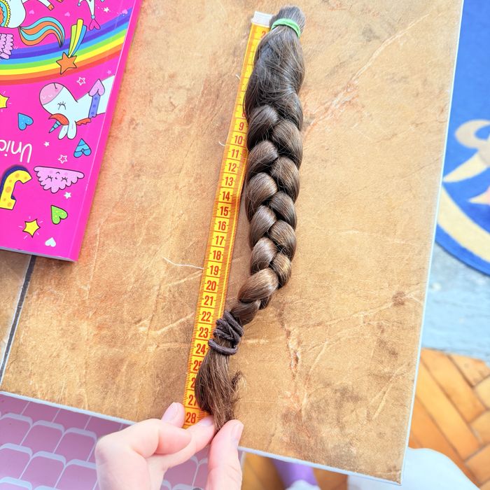 Păr natural copil, nevopsit, 25 cm, 52g – ideal extensii / peruci