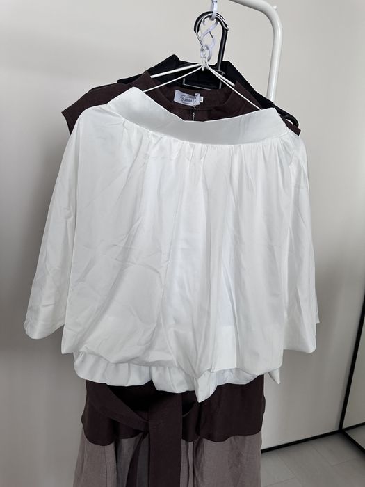 Юбка баллон серая