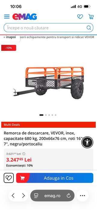 Remorca ATV/Tractor