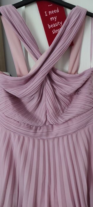 Rochie ocazie, plisata, culoare roz