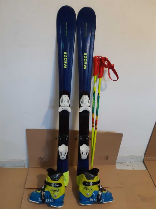 Schiuri copii schi 117 cm set schi+clapari+bete buyback