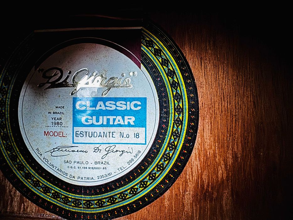 HANDMADE in Brasil! 1980 DiGiorgio Estudiante No.18 класическа китара!