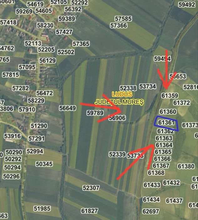 Teren  5.800mp extravilan Ludus/Roșiori