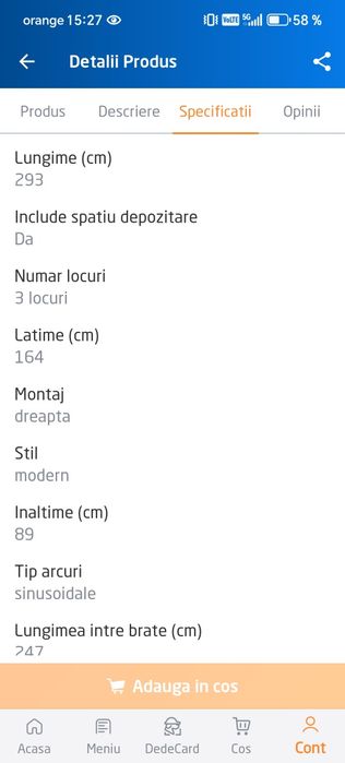 Coltar Canapea - Living -extensibil pe dreapta MM272 REC/BK BREIT-2F