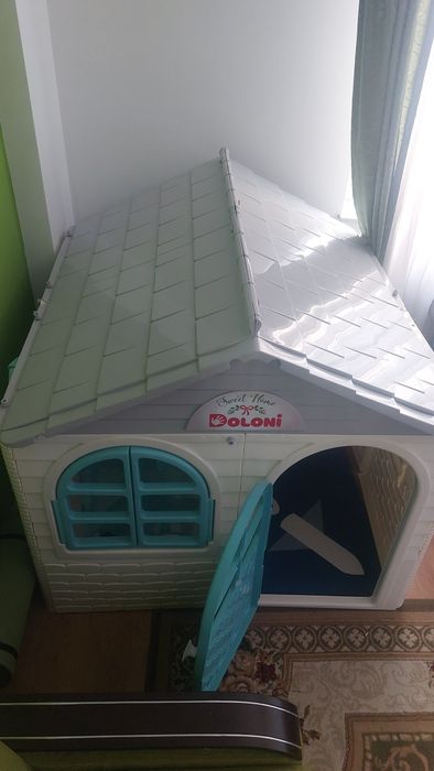 Casuta copii, Doloni, alb, 120x129x129cm