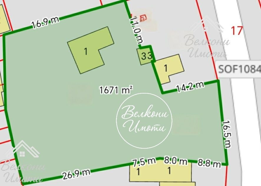 Продава се Парцел в София, Гниляне - 1670 кв.м за 77 €/кв.м - Снимка #1