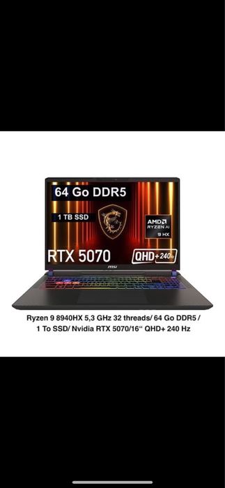 URGENT!! Vand Laptop MSI Crosshair A16 HX