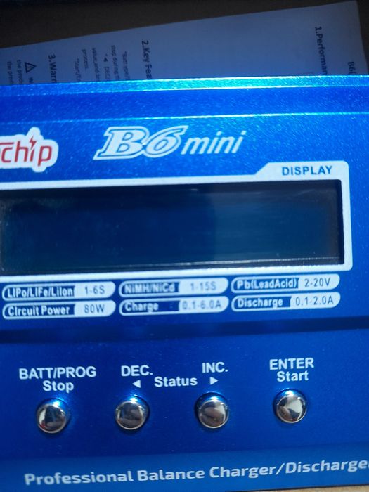 Vând încărcător B6mini bateri litium 6 s RC