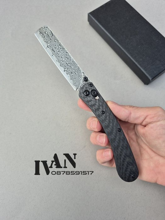 Сгъваем нож-Дамаска стомана 67слоя ,сърцевина VG10 ,карбонова дръжка