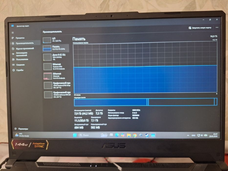 Игровой ноутбук asus tuf gaming a15