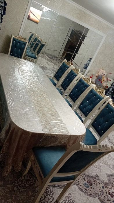 12 tali stol stul. Stoli ozbekcha xon boladi.