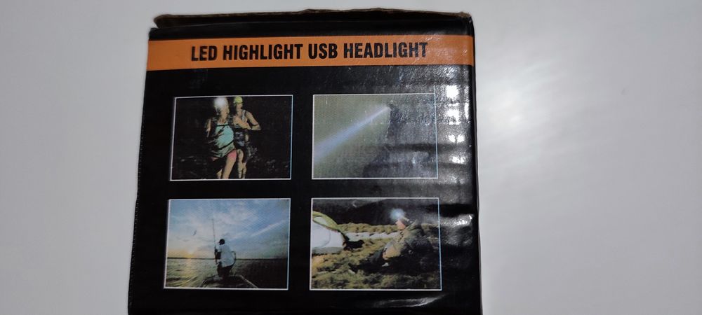 Lampa lanterna frontala usoara 7led acumulator usb waterproof drumetie