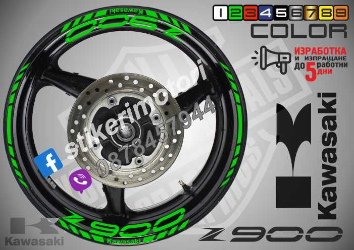 Кантове и надписи за джанти Kawasaki Ninja Versus ZX-R ER-F ER-N ZR-S