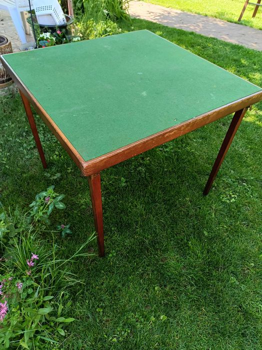 Стара английска сгъваема маса за игра на карти