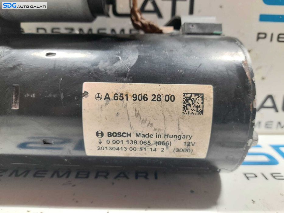 Electromotor cu 13 Dint Mercedes CLS C218 X218 CLS220 CLS250 2.2 CDI 2011 - 2017 Cod A6519062800 0001139065 [N0255]