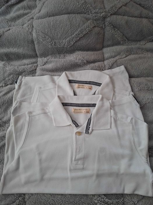 Tricou alb cu nasturi
