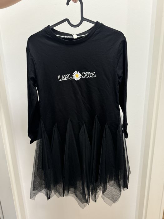 Rochie neagră pentru fetițe/adolescente nouă cu etichetă