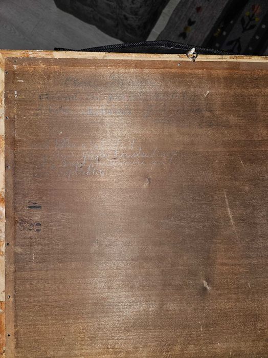 Tablou vechi de 100 de ani - casă părintească