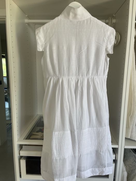 Maxmara бяла ленена рокля