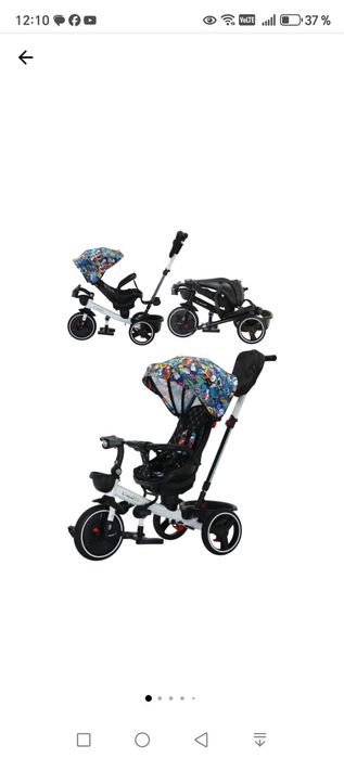 Tricicleta Multifunctionala pentru Copii, Scaun Reversibil, Multicolor