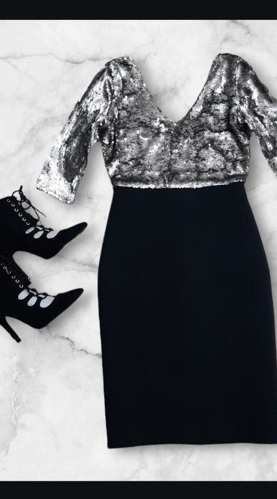 Rochie neagra cu paiete Designer 50 lei transport gratuit