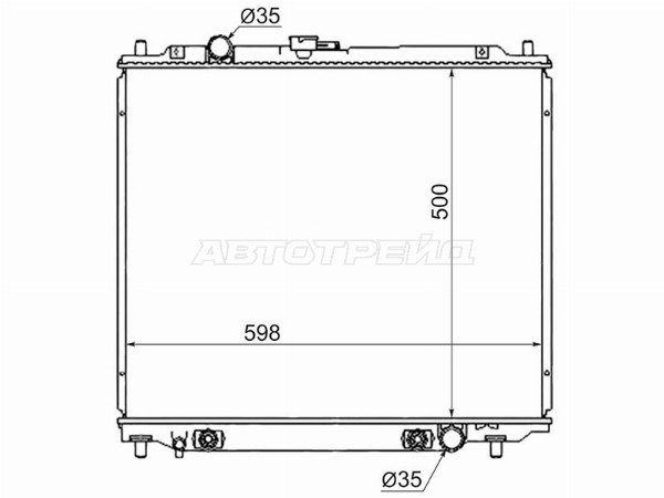Радиатор охлаждения двигателя  Mitsubishi Pajero