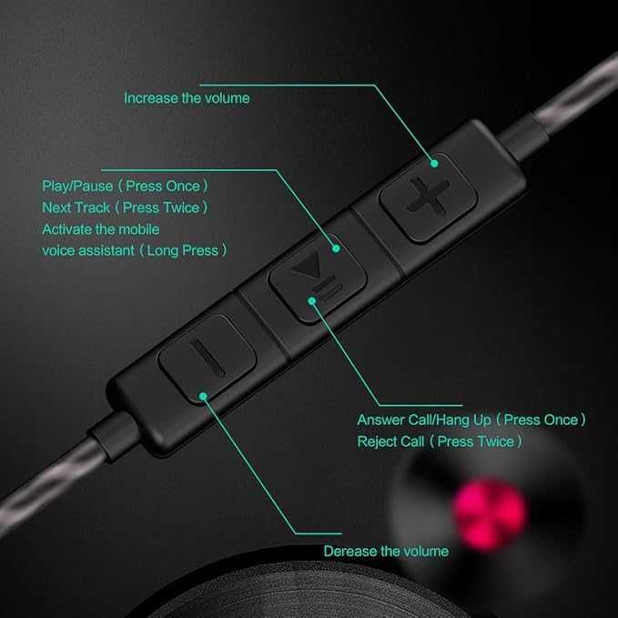 Кабелни слушалки HOISTAC с кабел, стерео слушалки с микрофон