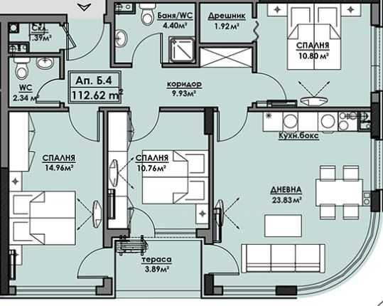 Продава се Многостаен апартамент в Бургас, Сарафово - 113 кв.м за 1147 €/кв.м - Снимка #1