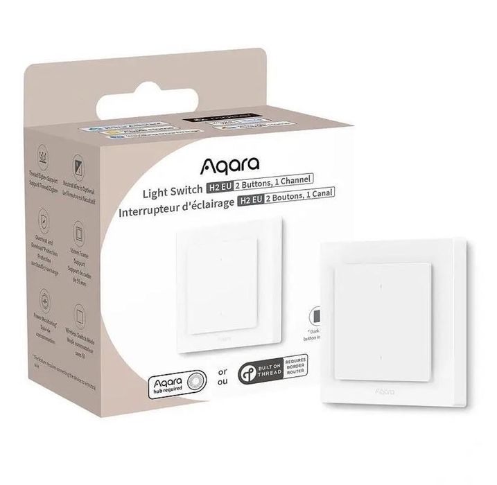 Универсален смарт ключ Aqara H2 EU - 2 бутона, едноканален