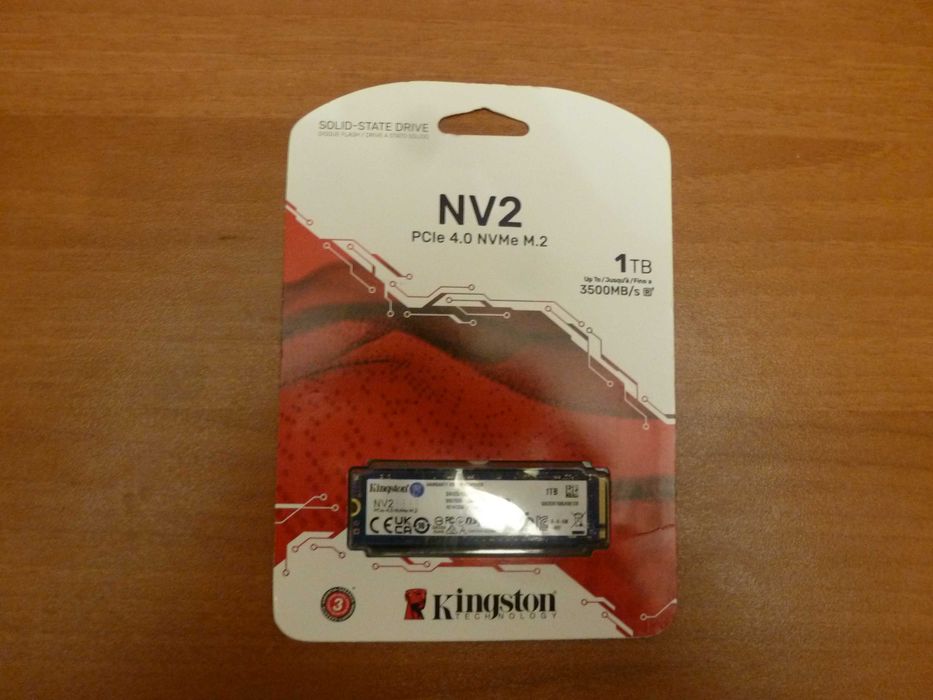 Нов 1 TB SSD Kingston NV2, NVMe, PCIe 4.0, M.2, с 3 години гаранция