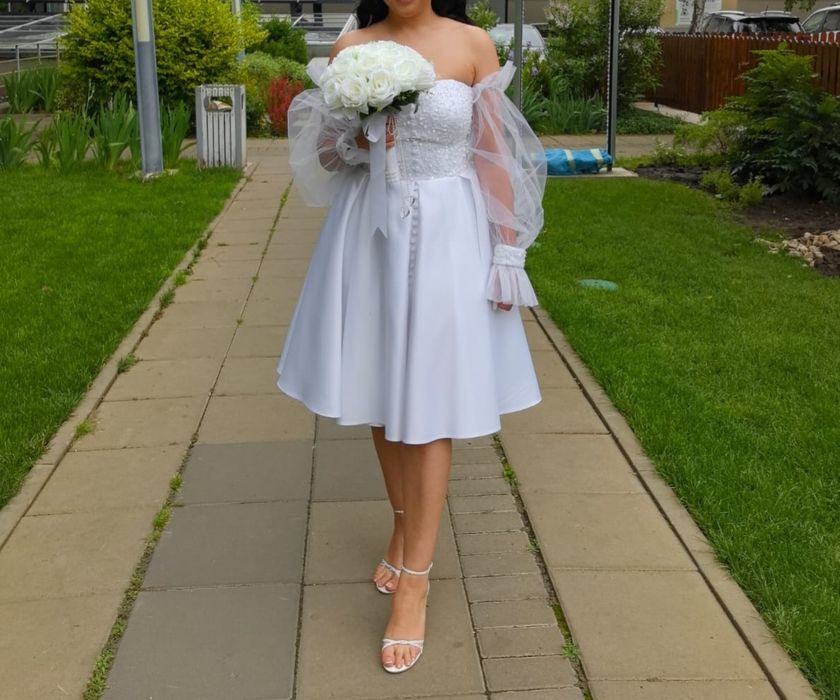 Rochie alba cununia civila