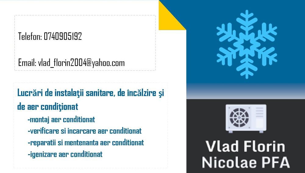 Montaj / Instalare Aer Condiționat & Servicii Sanitare