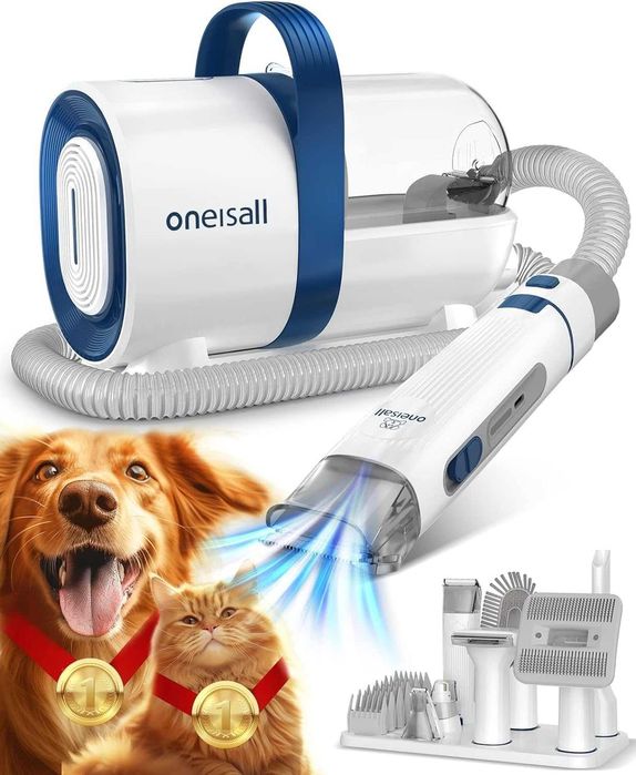 Oneisall kit ingrijire animale tuns+periat cu aspir,REDUS de la 725RON