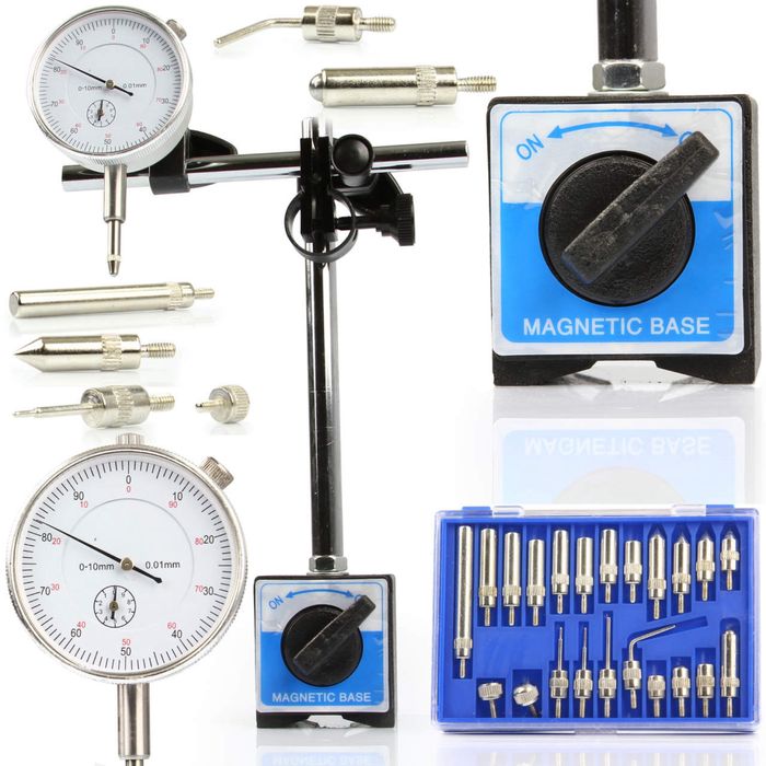Магнитна стойка с индикаторен часовник с 22 бр. накрайници Mar-Pol