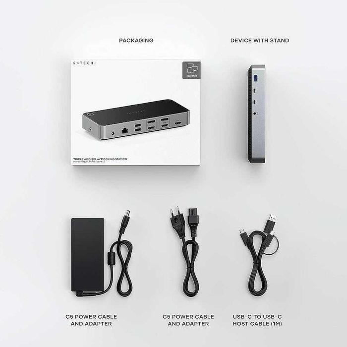 Докинг станция Satechi Triple 4K Display USB-C Docking Station