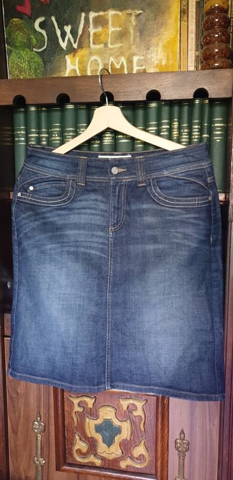 Fusta midi din denim Marks & Spencer, marimea 42