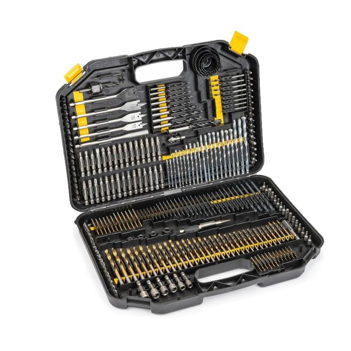 Trusa set 246 burghie si biti pentru lemn, metal, beton, Powermat