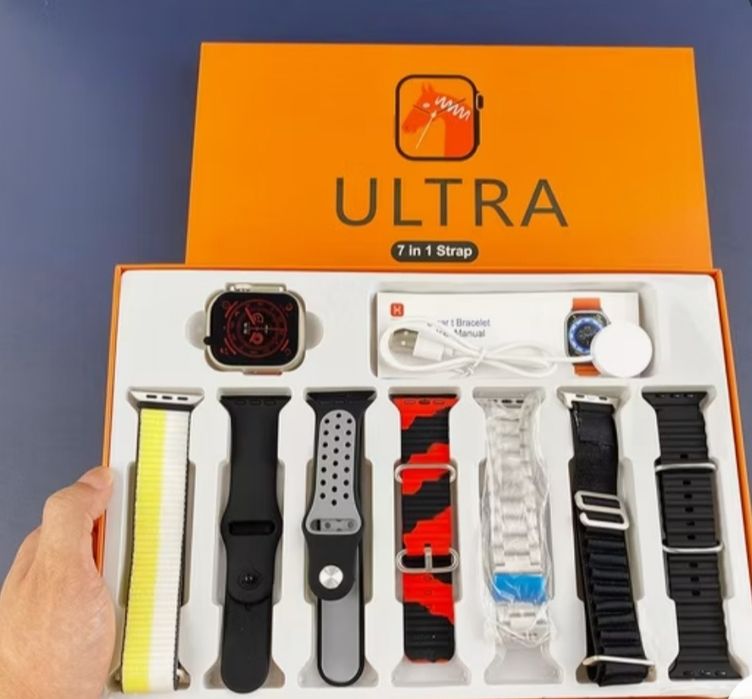 Смарт часовник Y60 Ultra 7 в 1, Водоустойчив, Bluetooth обаждания